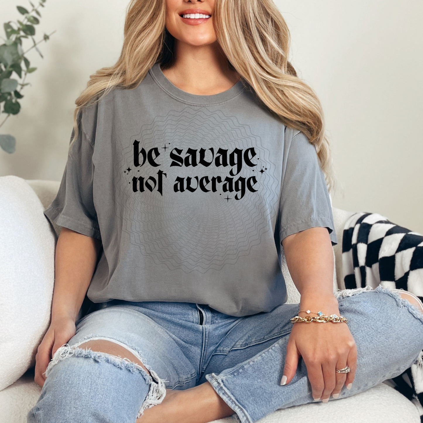 Be Savage Not Average **DTF Transfer**