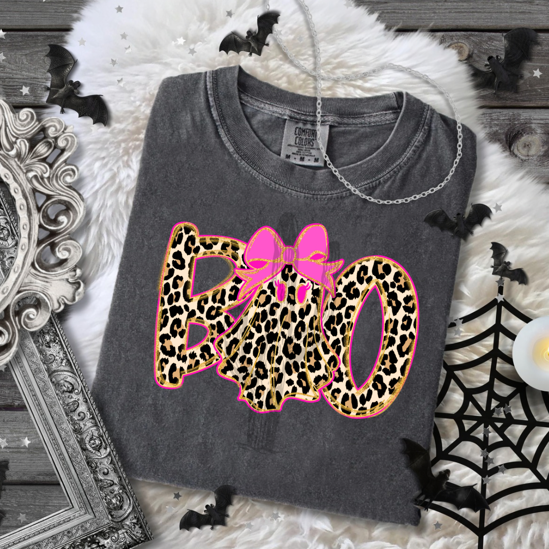 Leopard Print Boo **DTF Transfer**