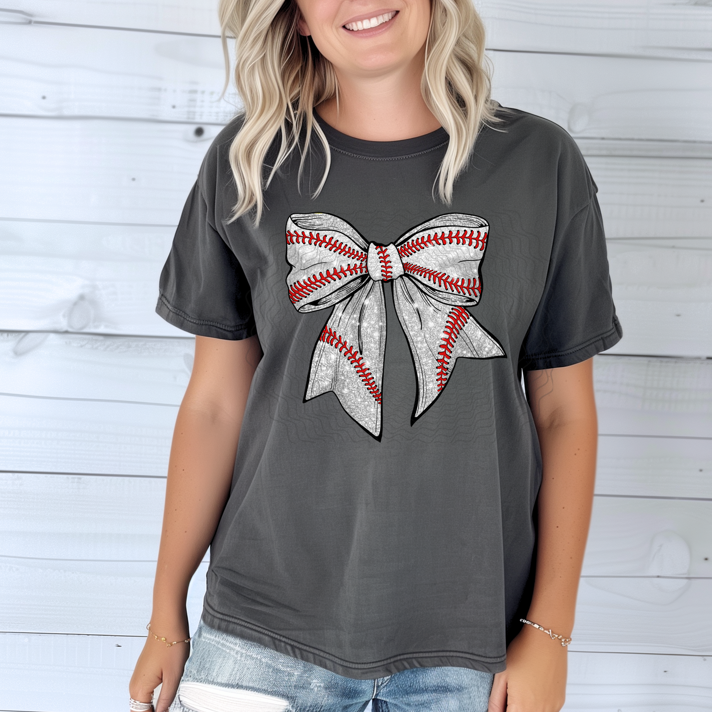 Baseball Bow **DTF Transfer**