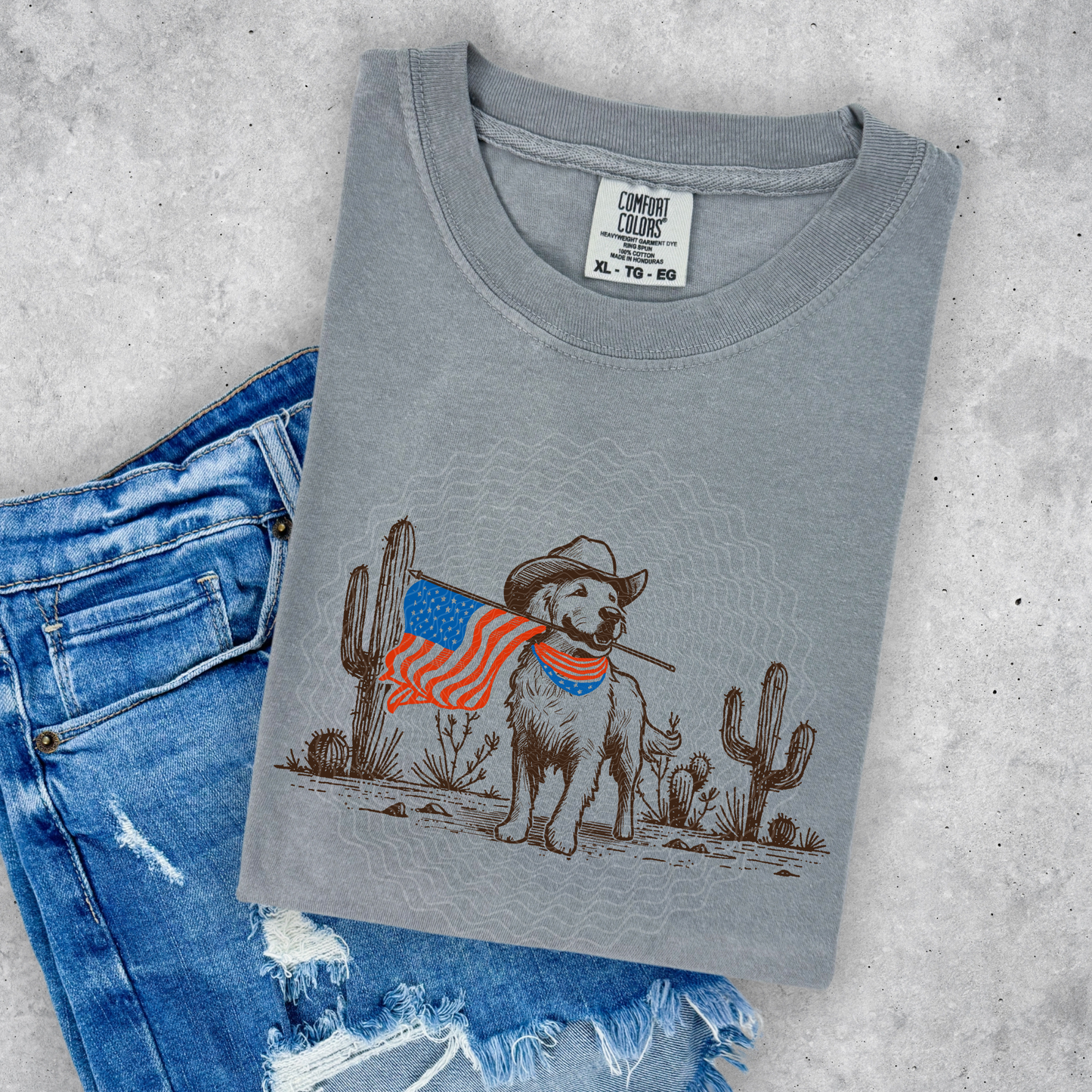 American Dog Western **DTF Transfer**