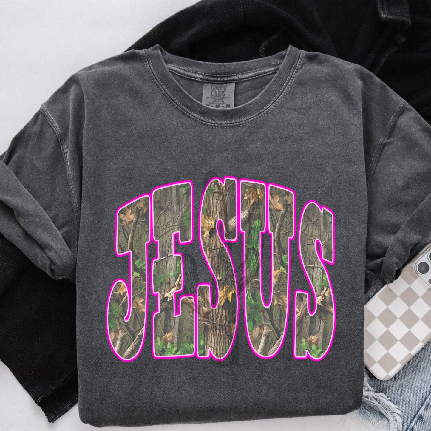 Camo Jesus **DTF Transfer**