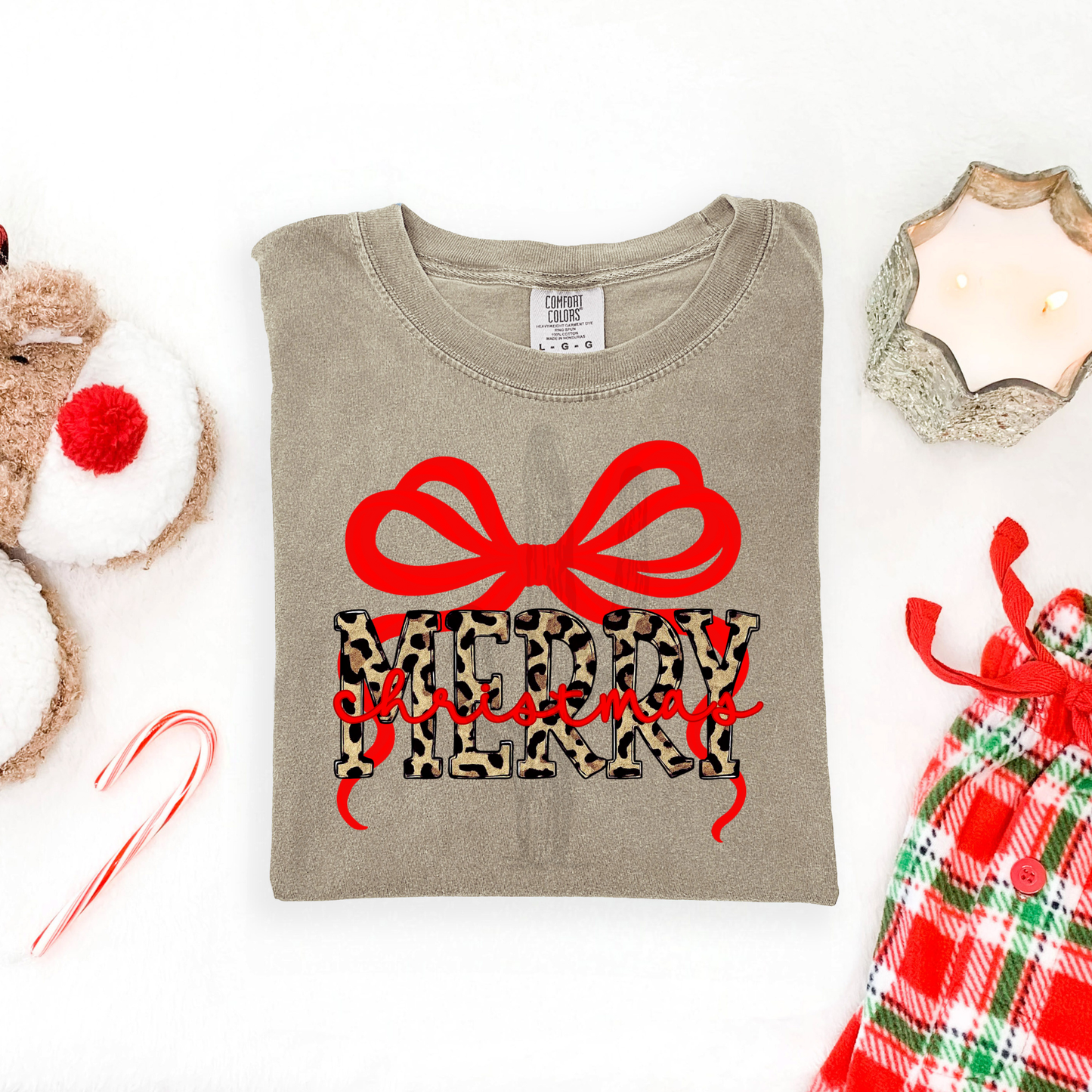 Leopard Coquette Merry Christmas **DTF Transfer**