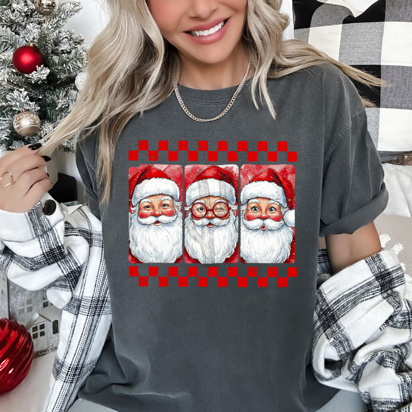 Santa Faces **DTF Transfer**