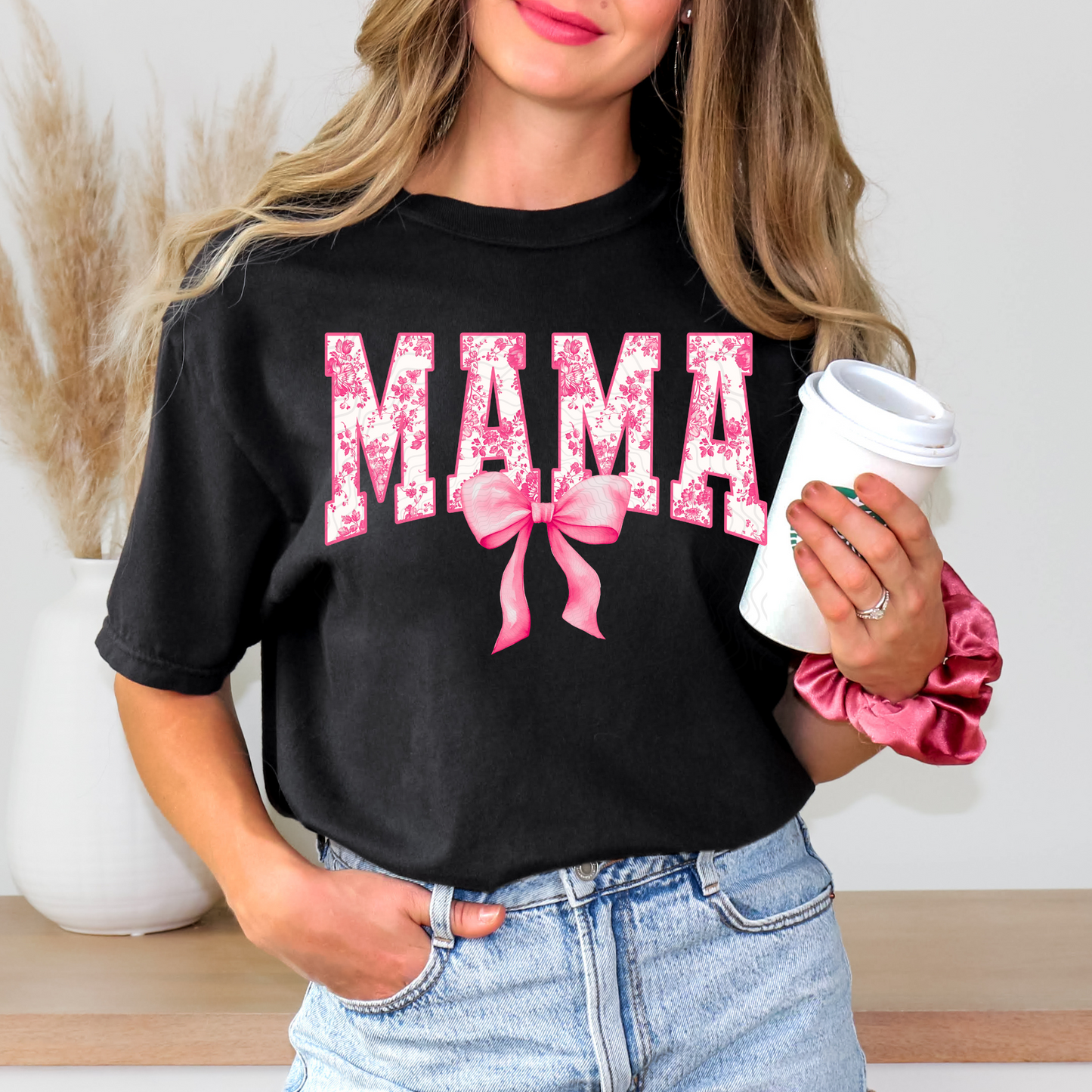 Mama Pink Chinoiserie **DTF Transfer**
