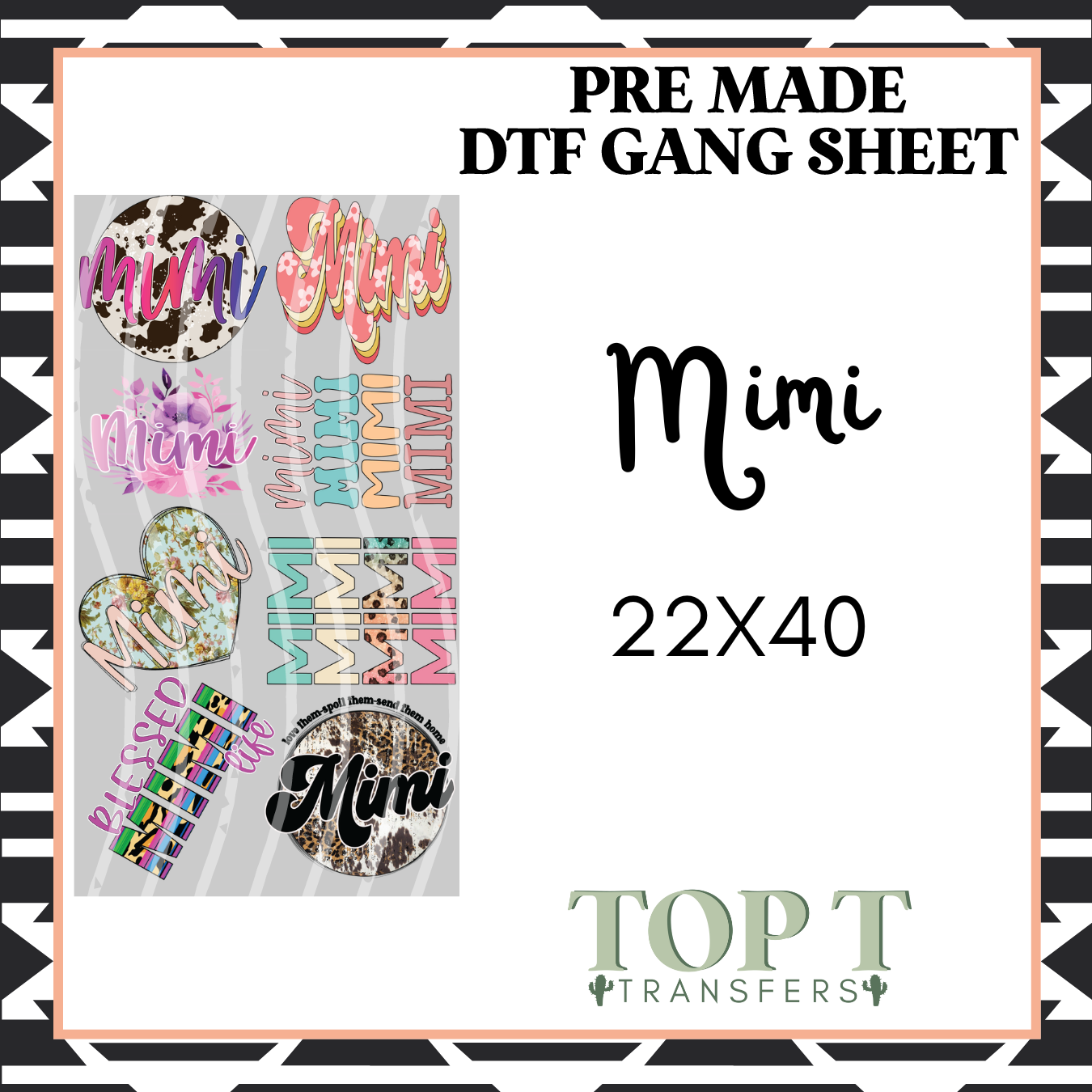 MIMI **Pre Made DTF Gang Sheet**