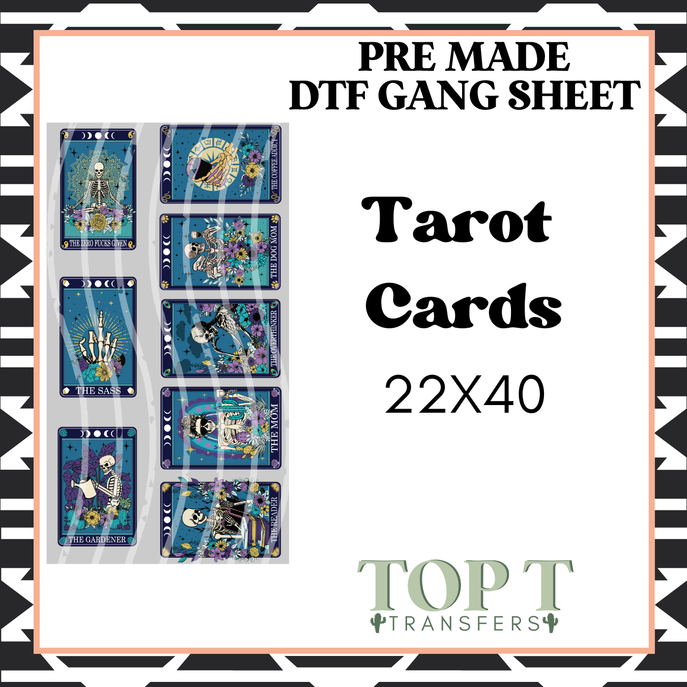 TAROT CARDS **Pre Made DTF Gang Sheet**