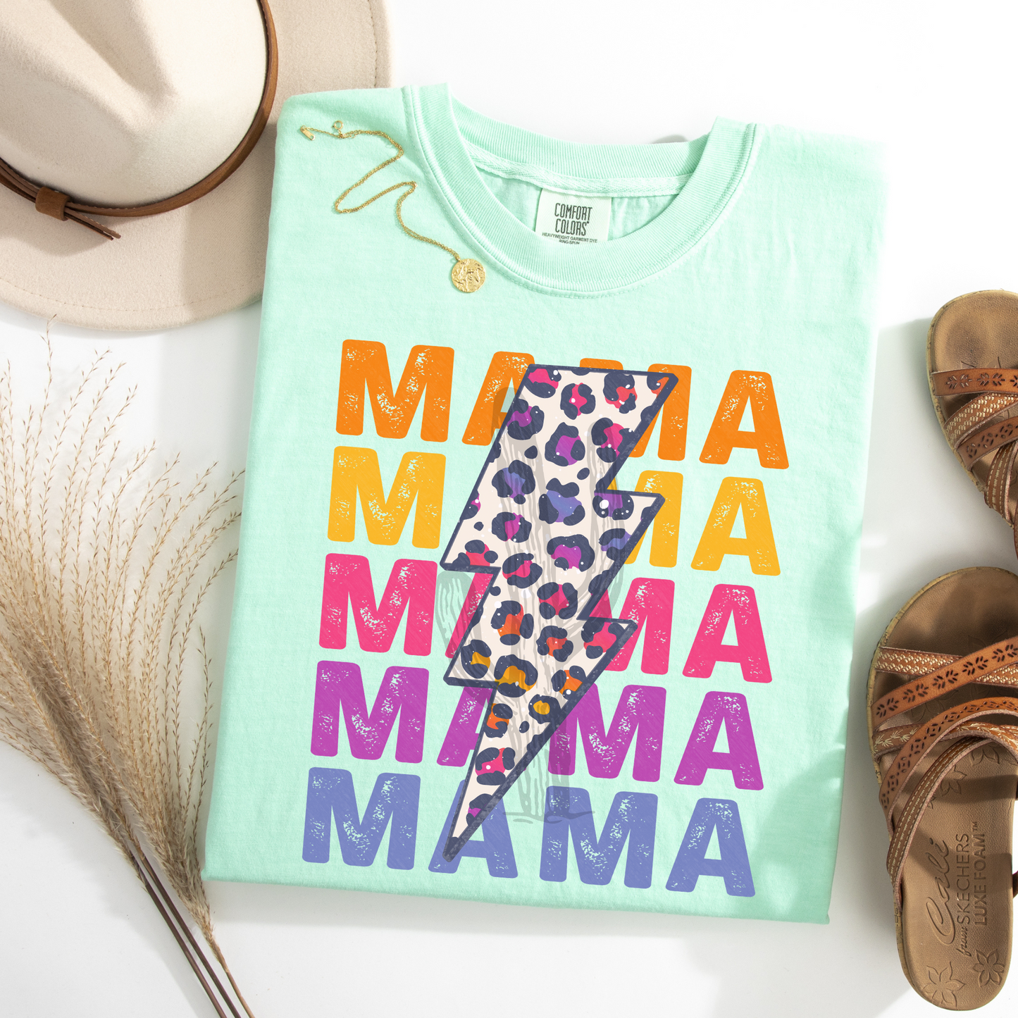 Colorful Bolt Mama **DTF Transfer**