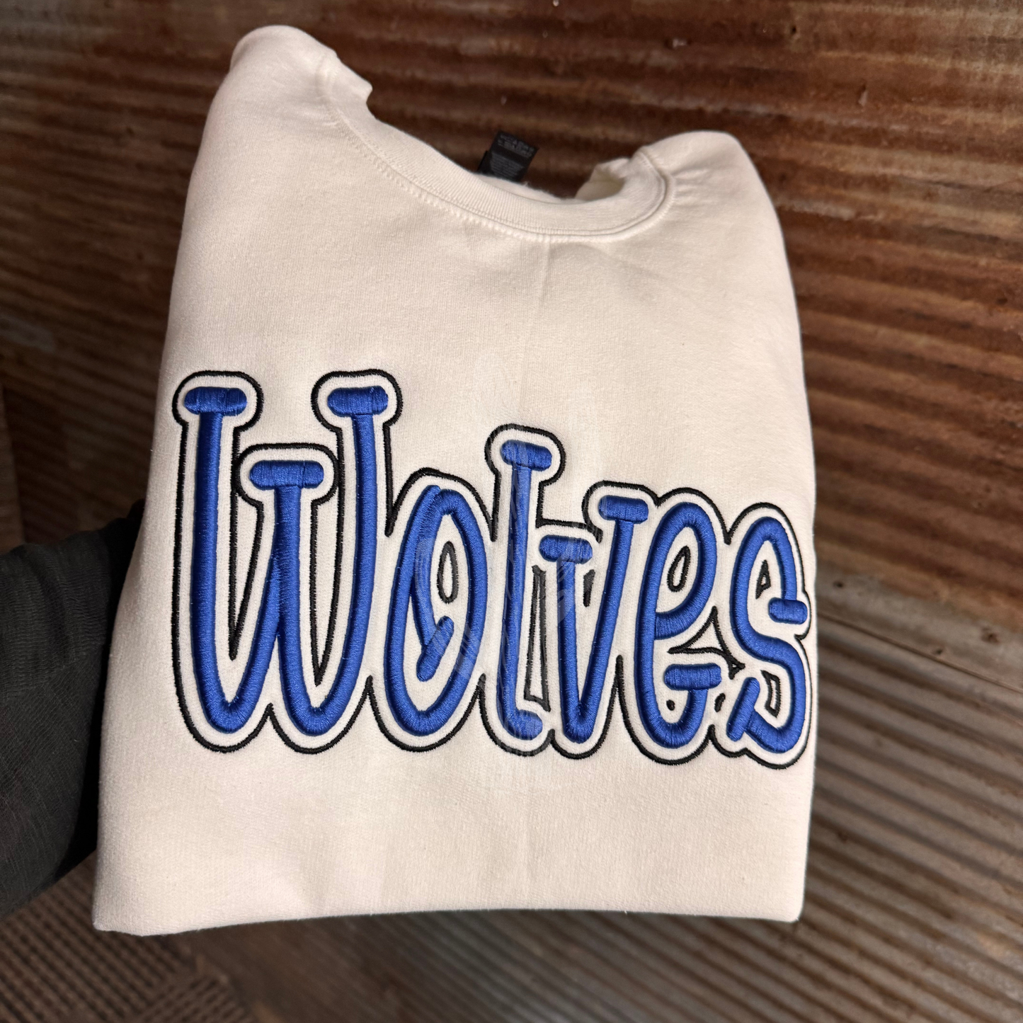 Wholesale **CUSTOM** 3D Puff Embroidery Crewneck