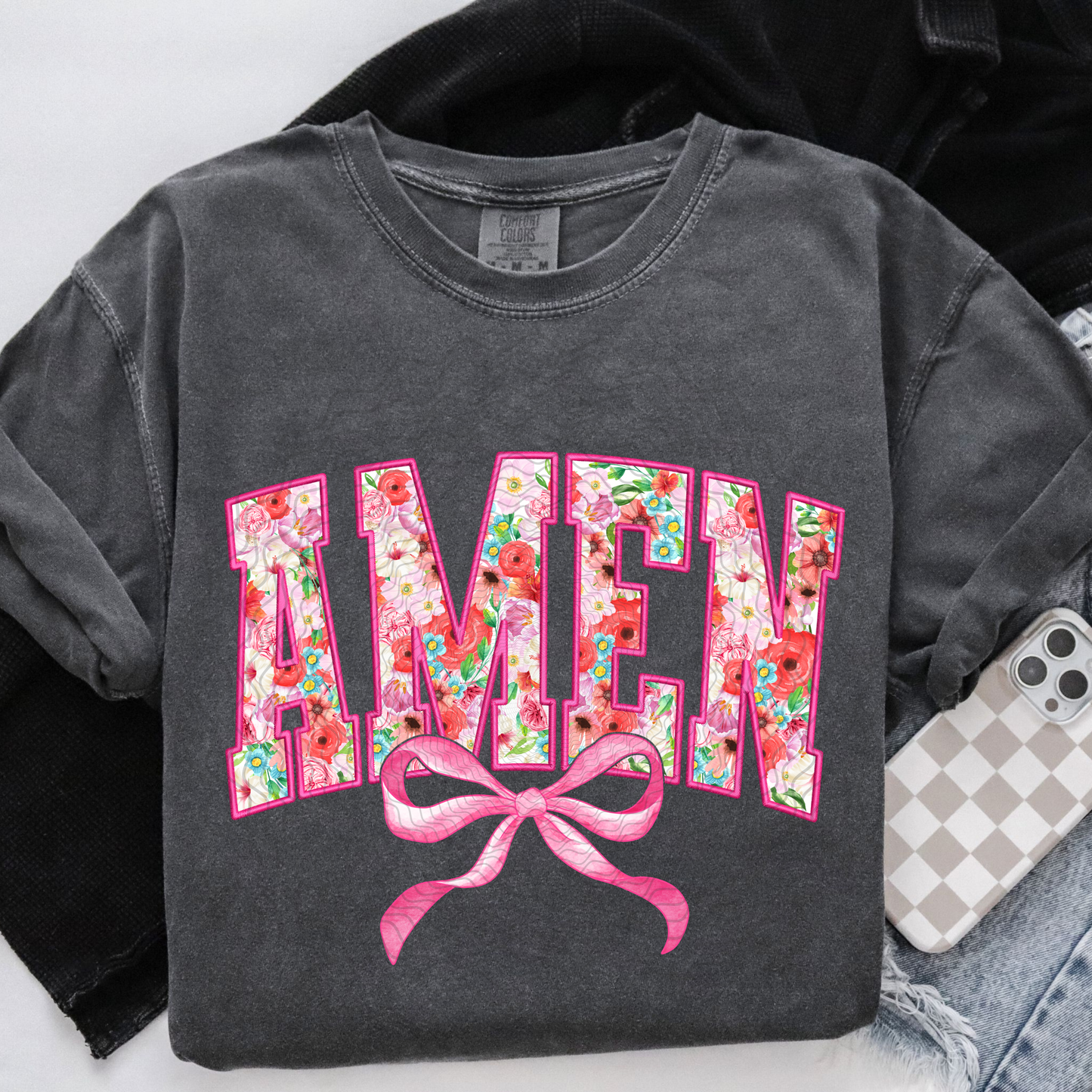 Amen Floral **DTF Transfer**