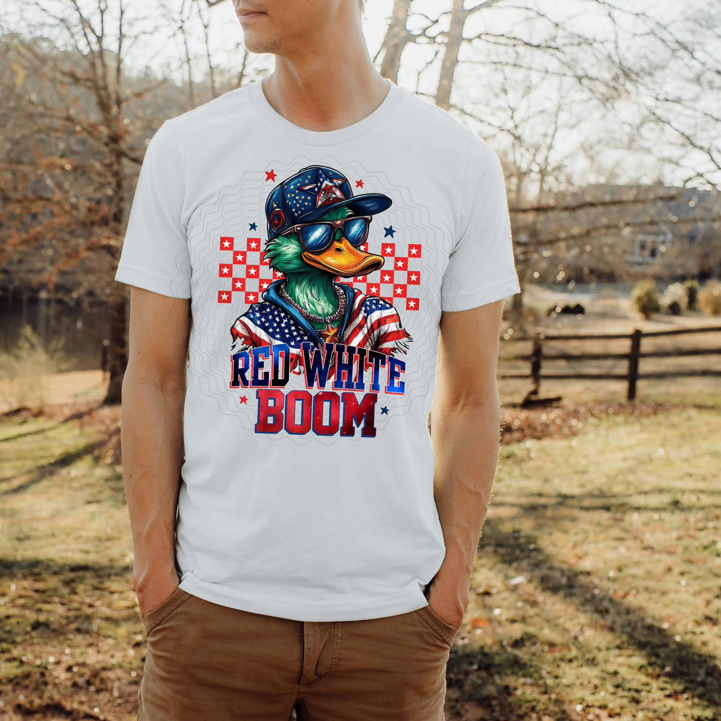 Red White Boom **DTF Transfer**