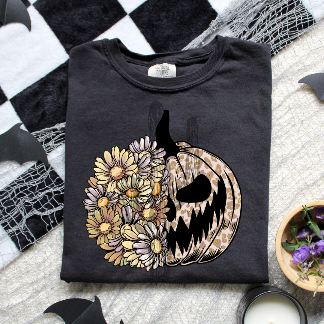 Floral Pumpkin **DTF Transfer**