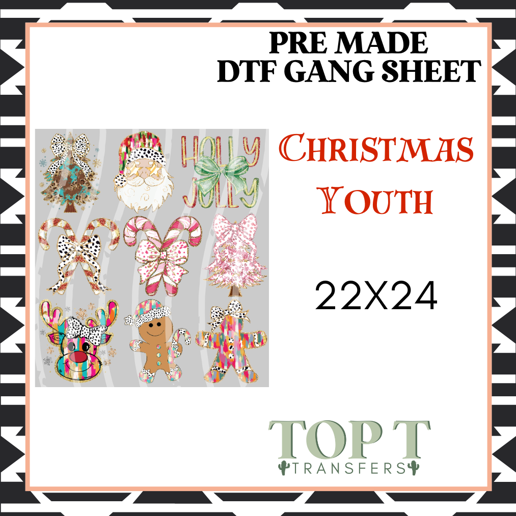 CHRISTMAS YOUTH **Pre Made DTF Gang Sheet**