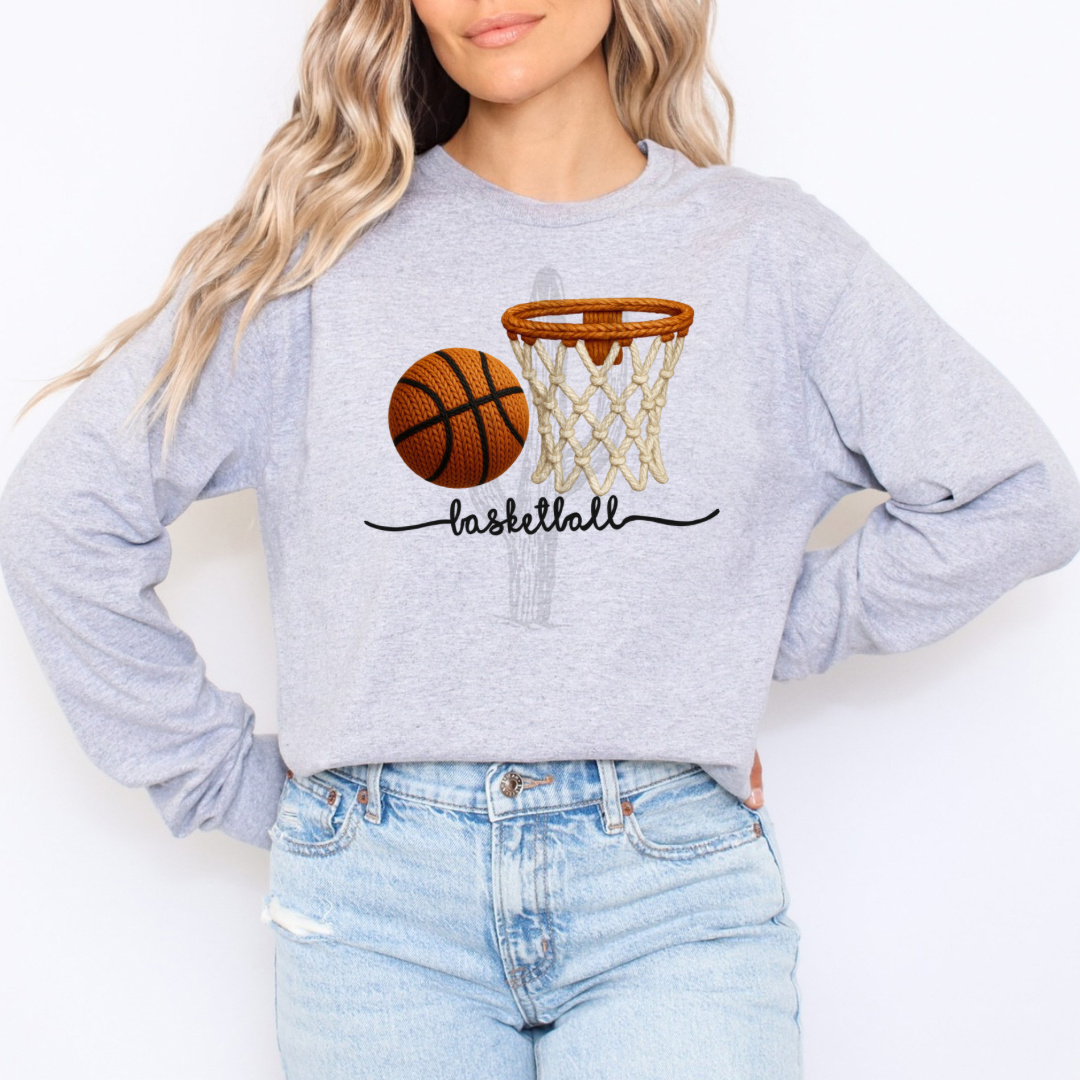 Faux Yarn Basketball **DTF Transfer**