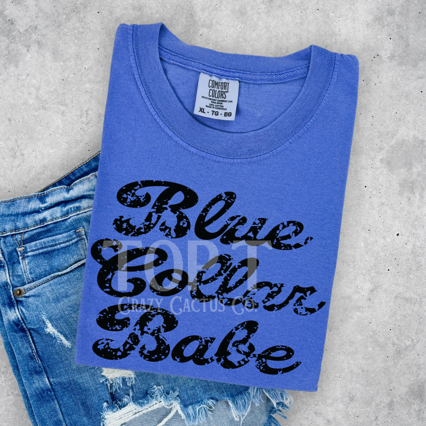 Blue Collar Babe - Comfort Color Graphic Tee