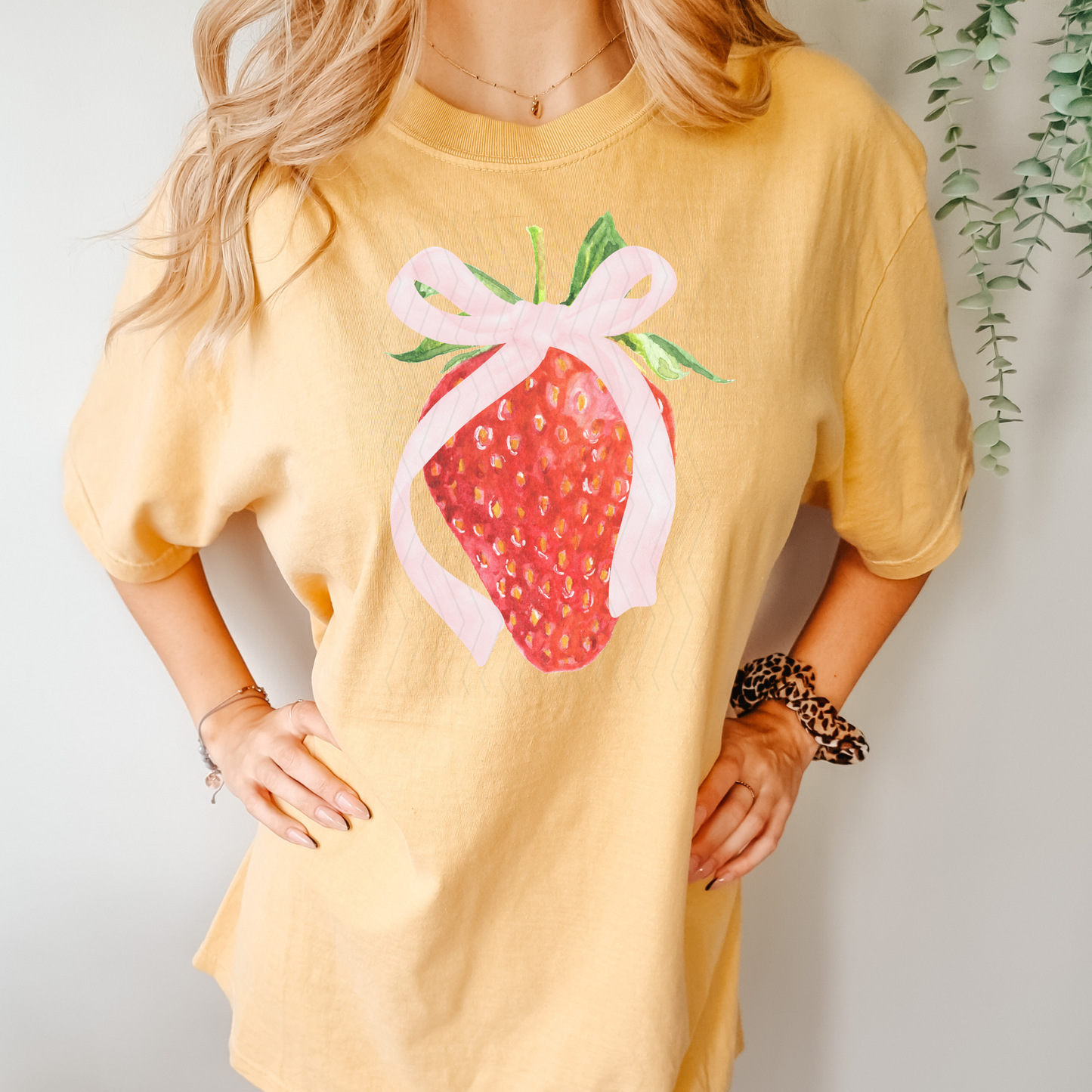 Strawberry Bow **DTF Transfer**