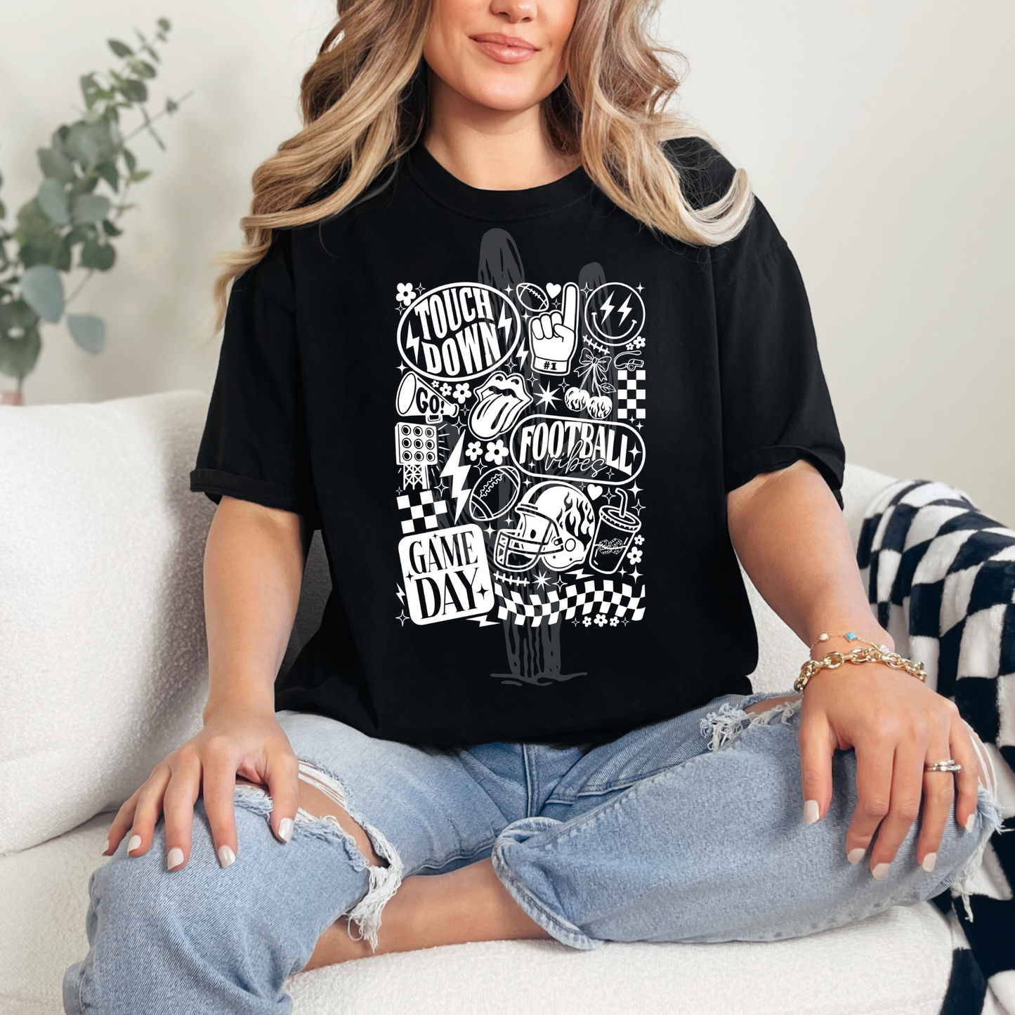 Football Sayings **Screen Print Transfer** White ink