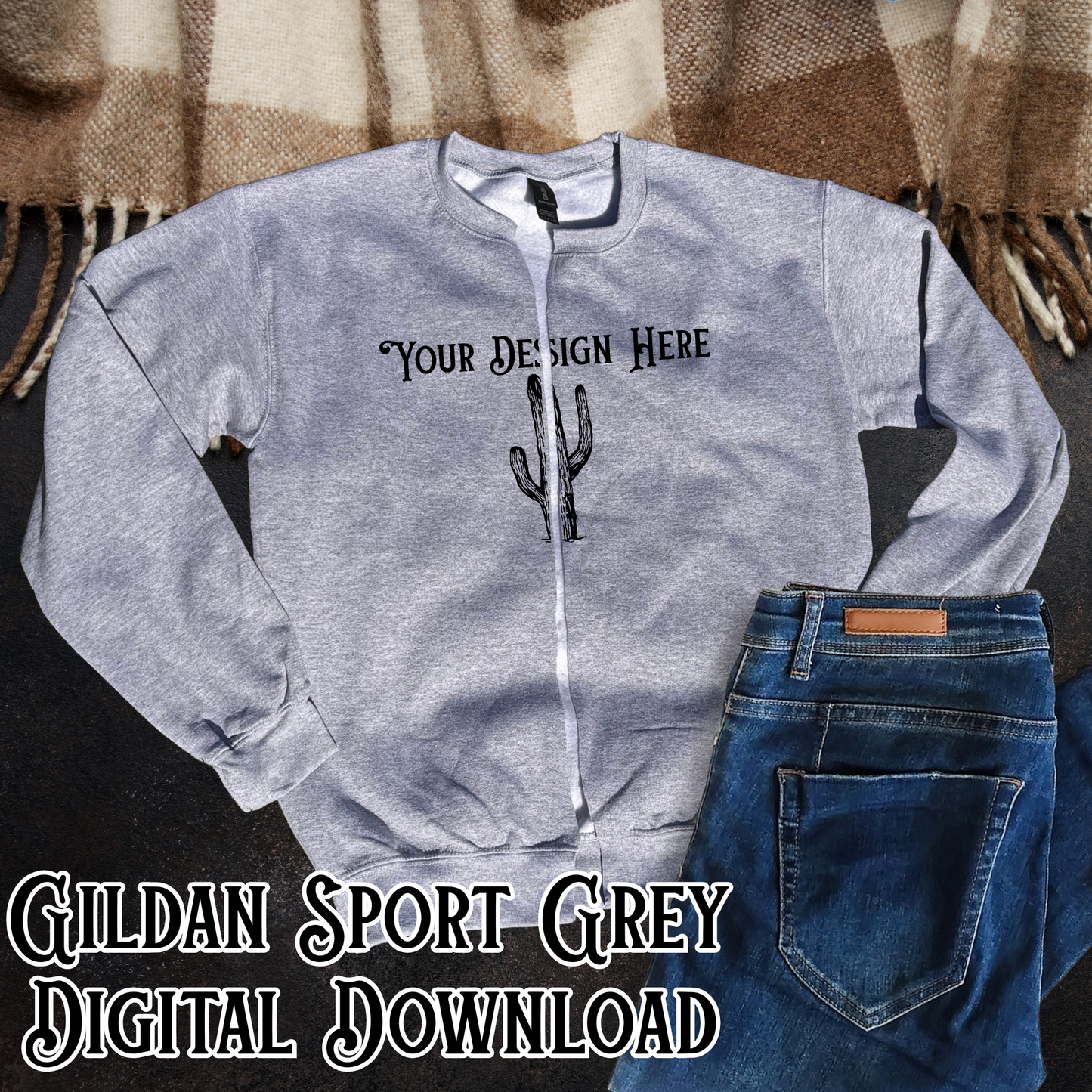 Cut Sweatshirt Trend **Blank Mockup** - Digital Download