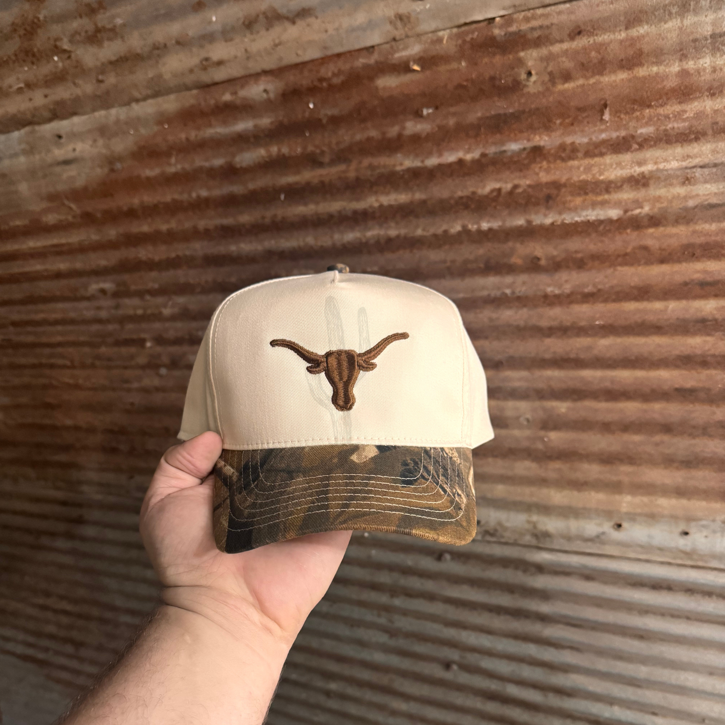 Longhorn Camo Otto Hat Wholesale - Embroidered Hat