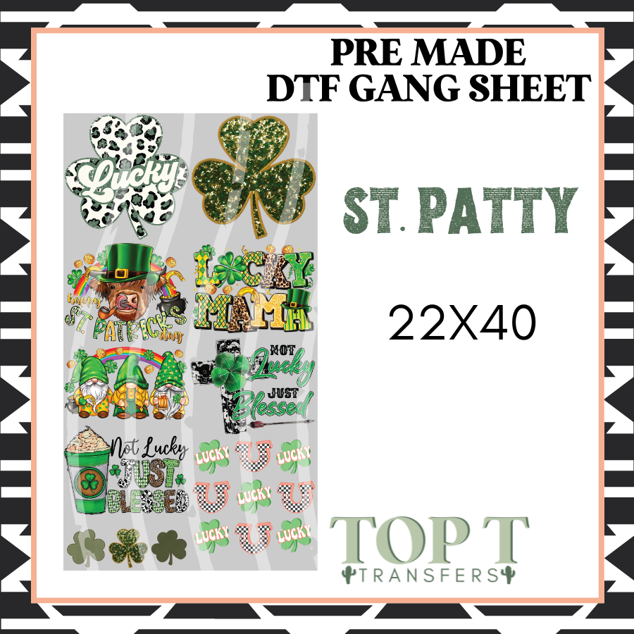 ST. PATTY **Pre Made DTF Gang Sheet**