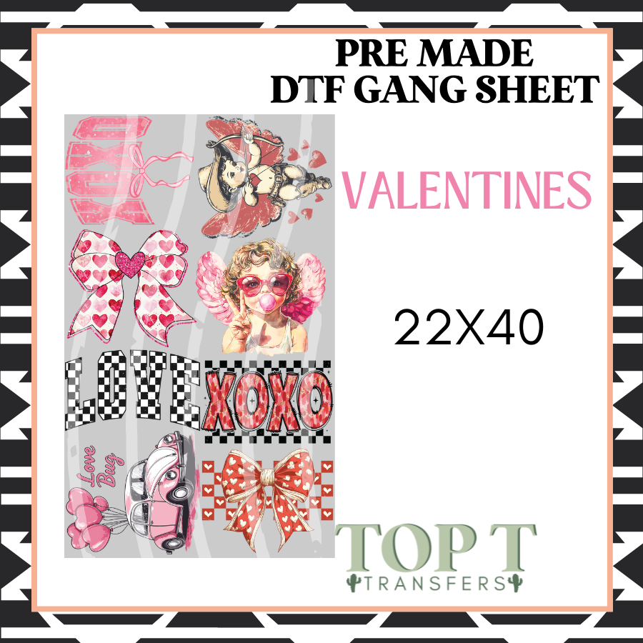VALENTINES **Pre Made DTF Gang Sheet**