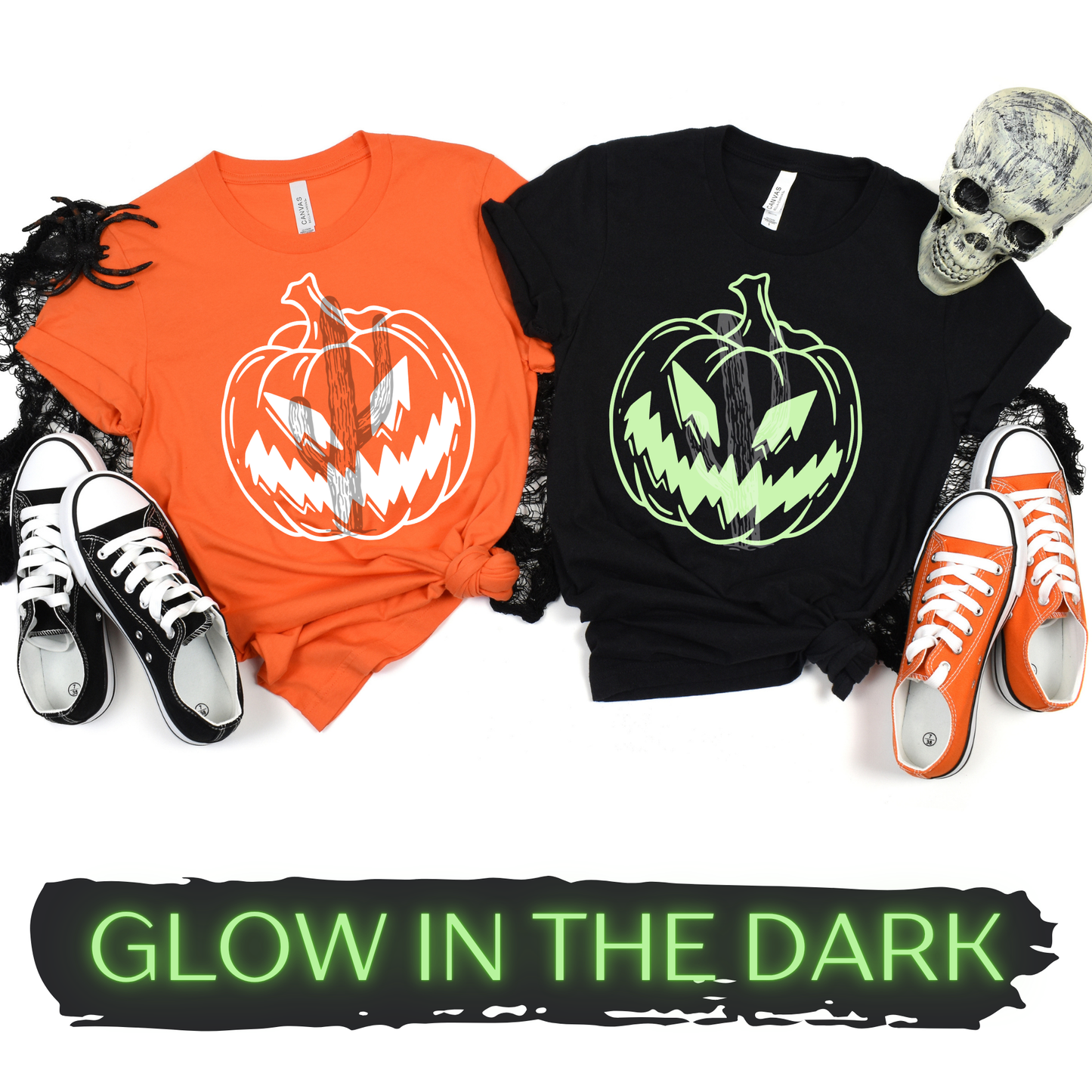 Jack-O-Lantern Pumpkin **Glow in the Dark DTF Transfer**