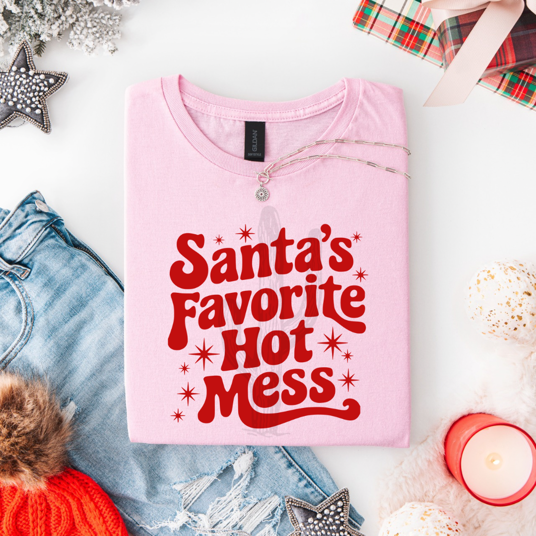 Santa’s Favorite Hot Mess **DTF Transfer**