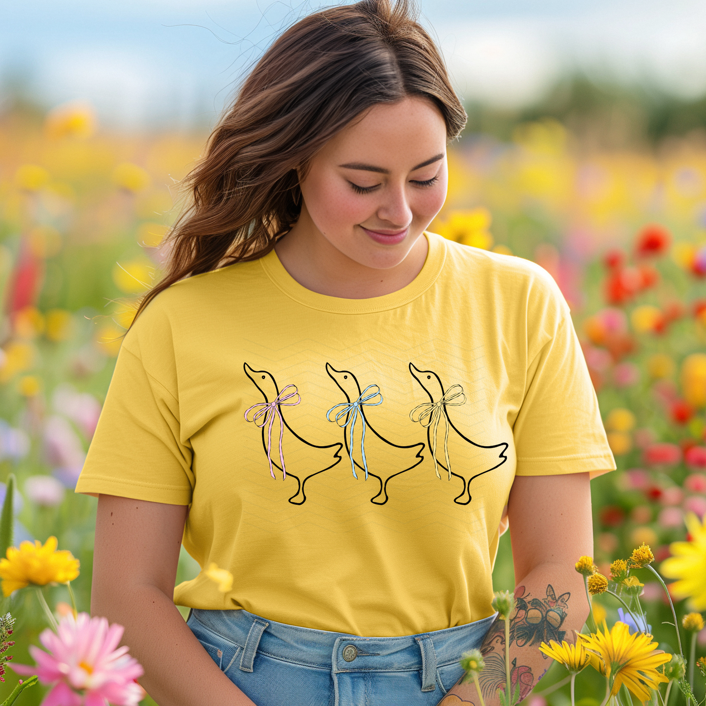 3 Bow Ducks **DTF Transfer**