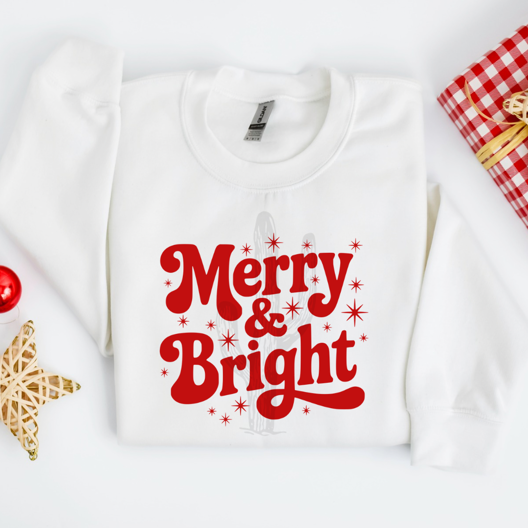 Merry & Bright **DTF Transfer**