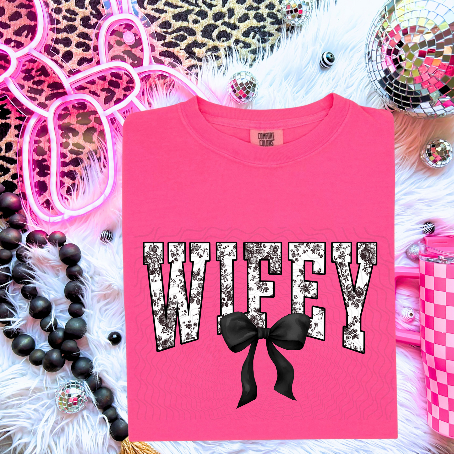 Wifey Black Chinoiserie **DTF Transfer**