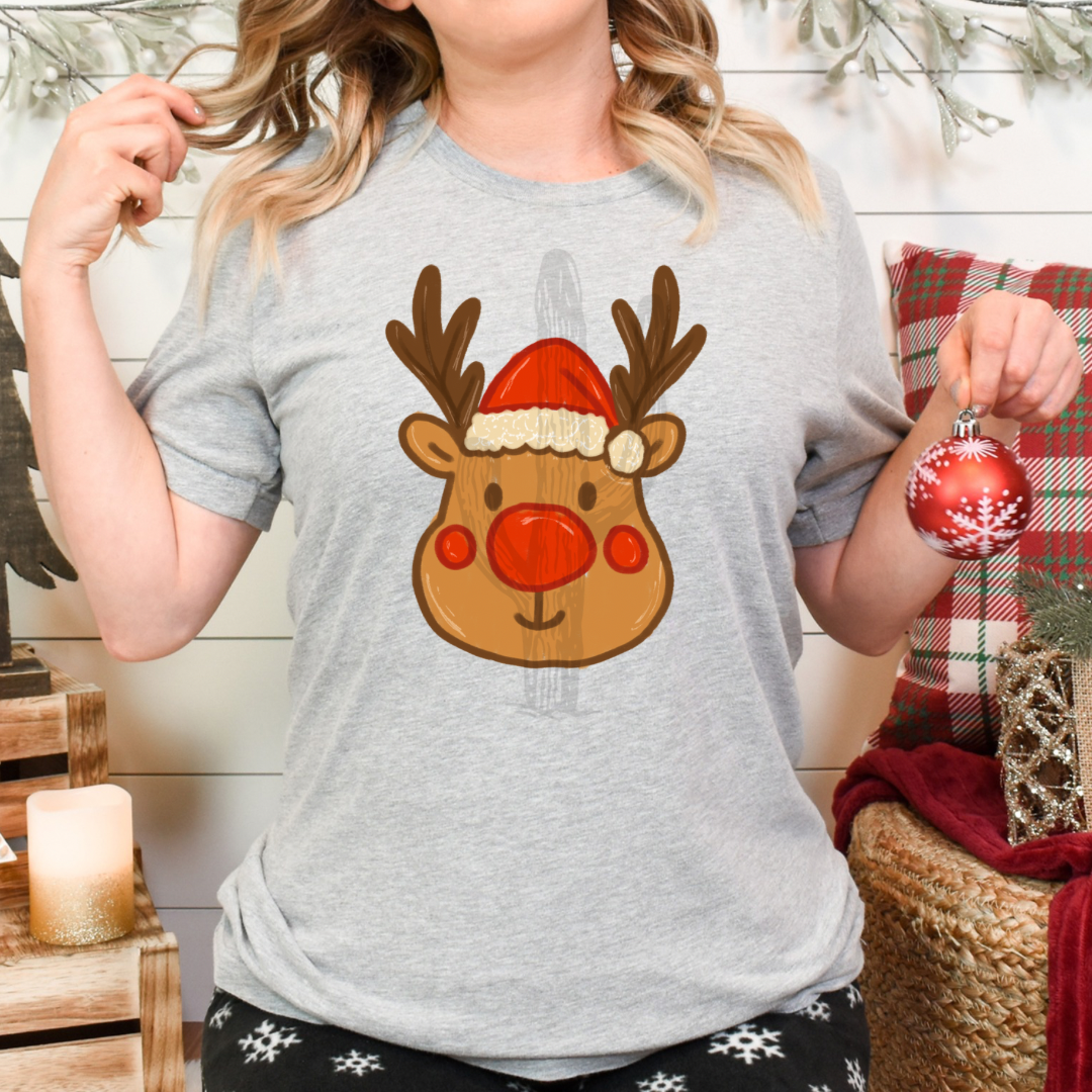 Red Nose Reindeer **DTF Transfer**