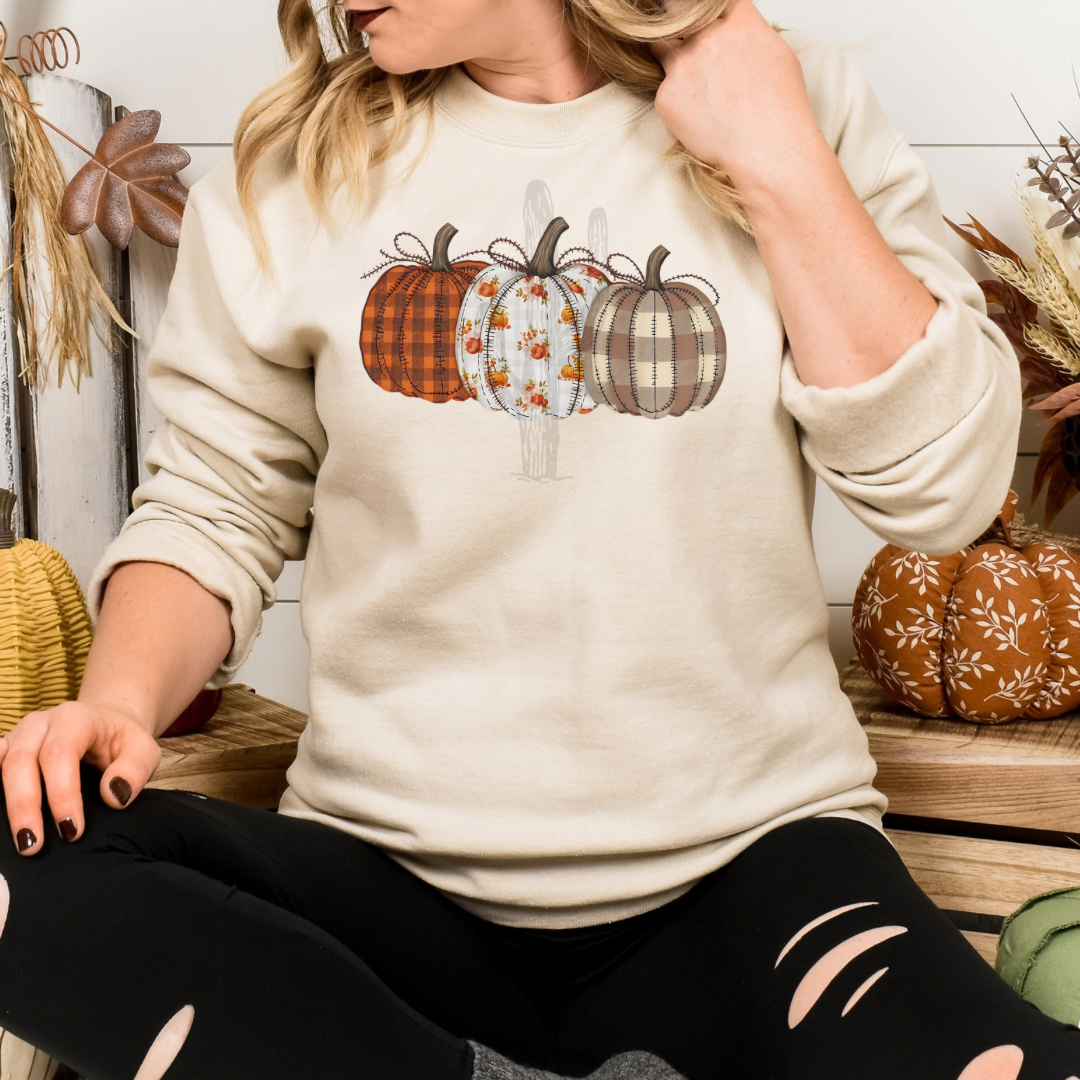 Stitched Pumpkins **DTF Transfer**