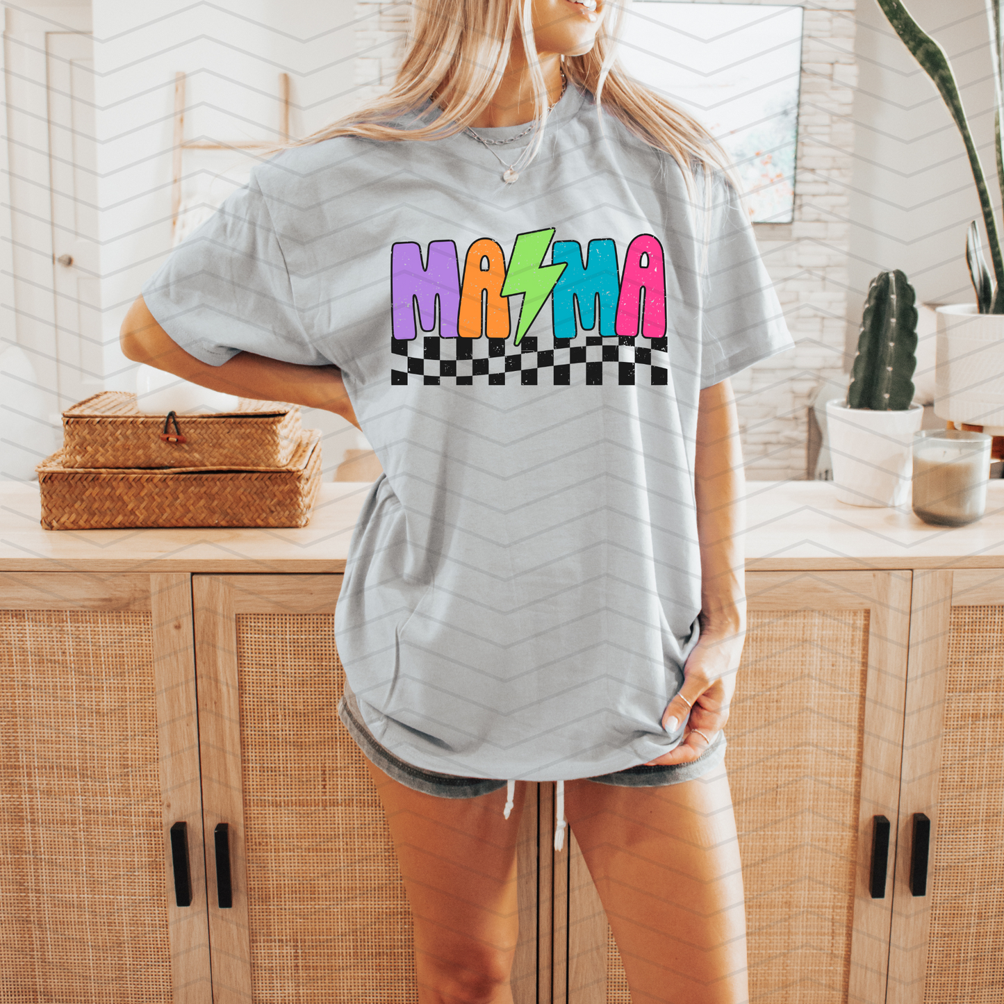 Colorful Retro Mama Bolt **DTF Transfer**