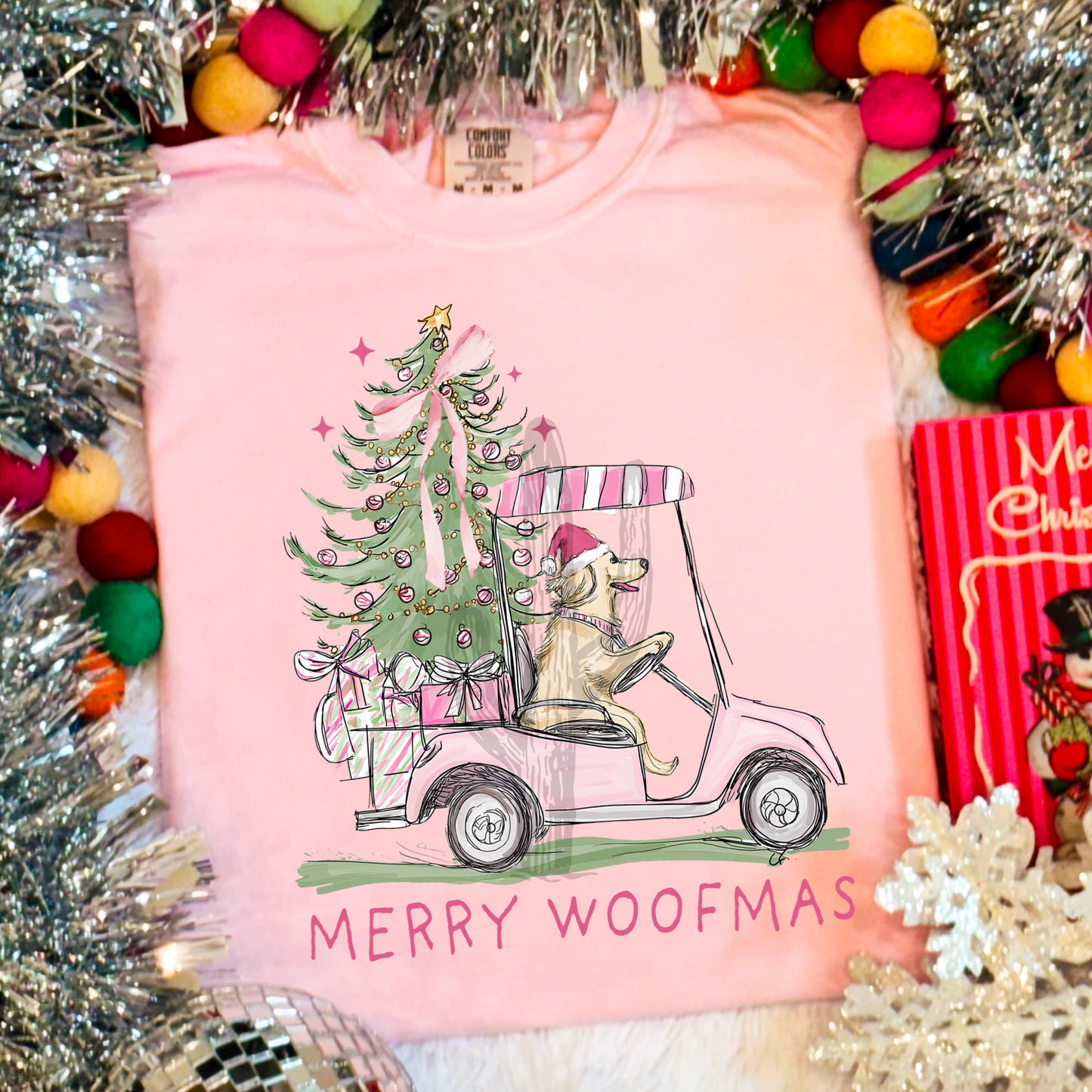Pink Merry Woofmas **DTF Transfer**