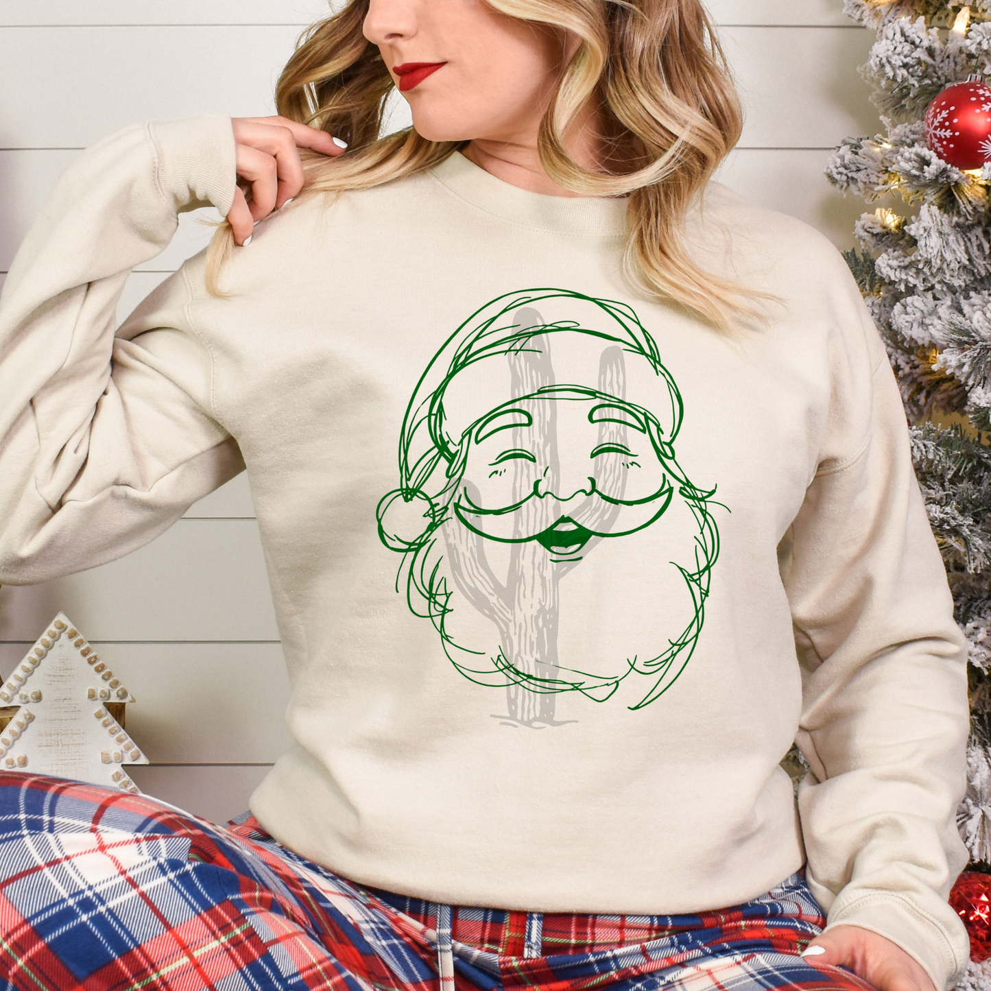 Hand Drawn Santa **DTF Transfer**