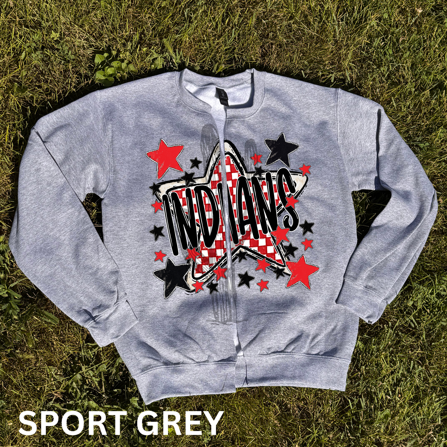 Checker Indians - Gildan Split Crew