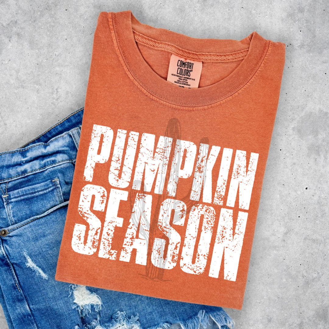 Pumpkin Season **Screen Print Transfer** White ink