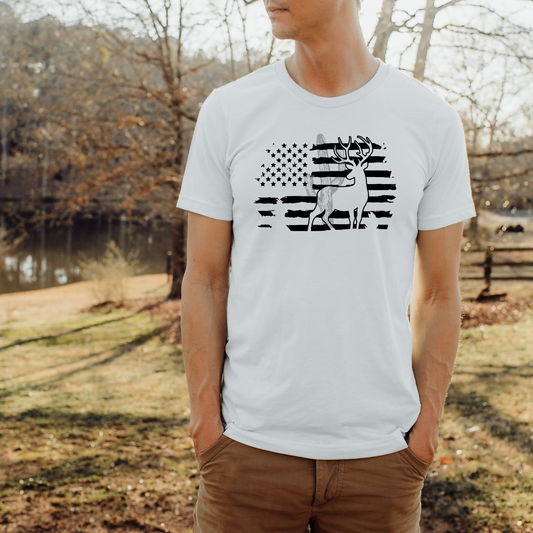 American Flag Deer **DTF Transfer**