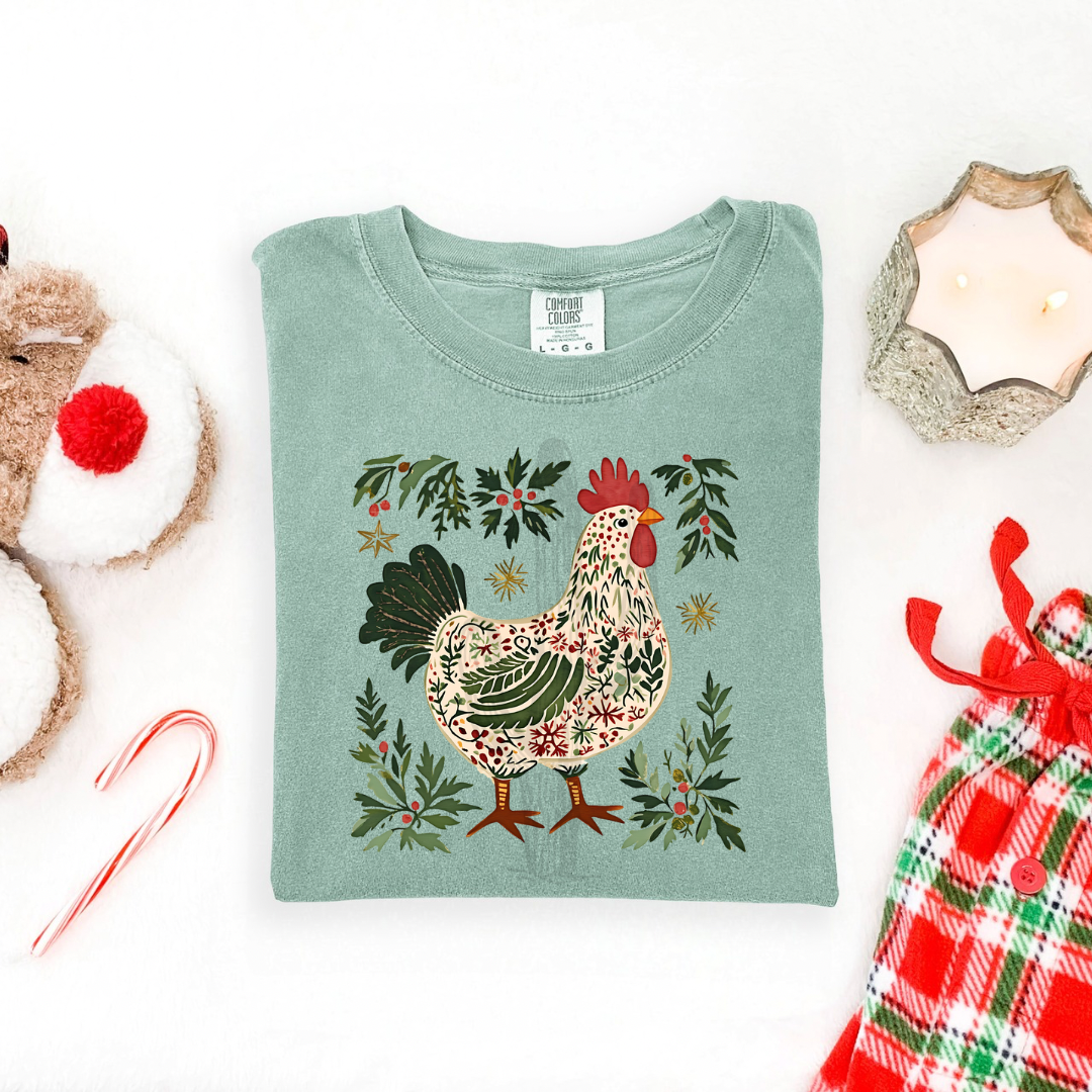 Christmas Chicken **DTF Transfer**