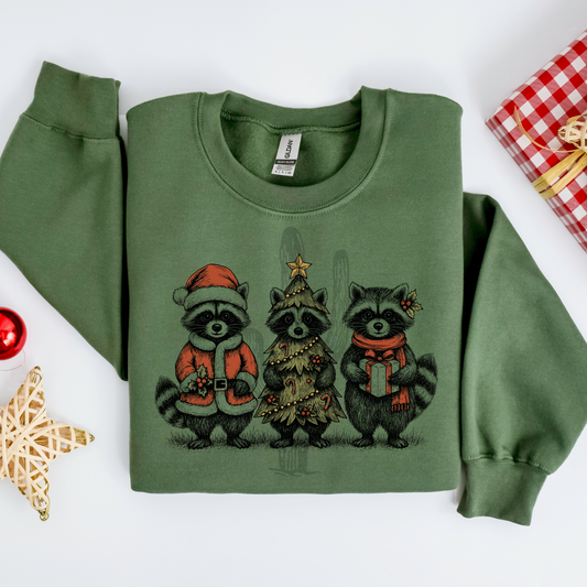 Christmas Raccoons **DTF Transfer**