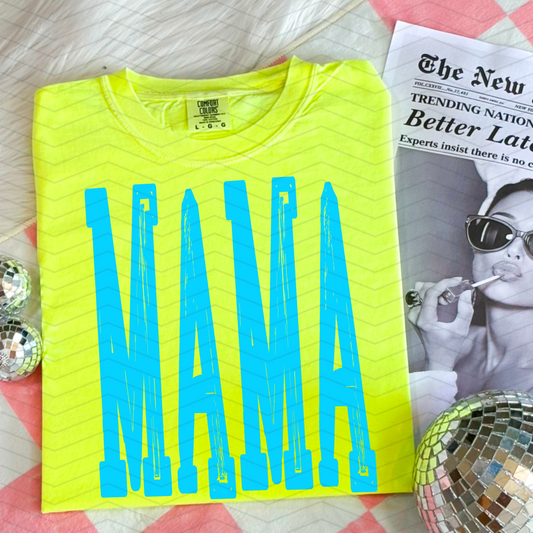 Bright Blue Mama **DTF Transfer**