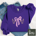 Chicken and Bows **Embroidered Crewneck**