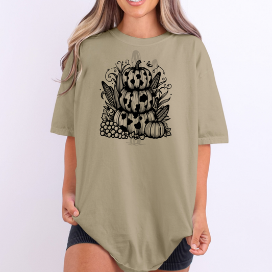 Western Pumpkin Stack 5 **DTF Transfer**