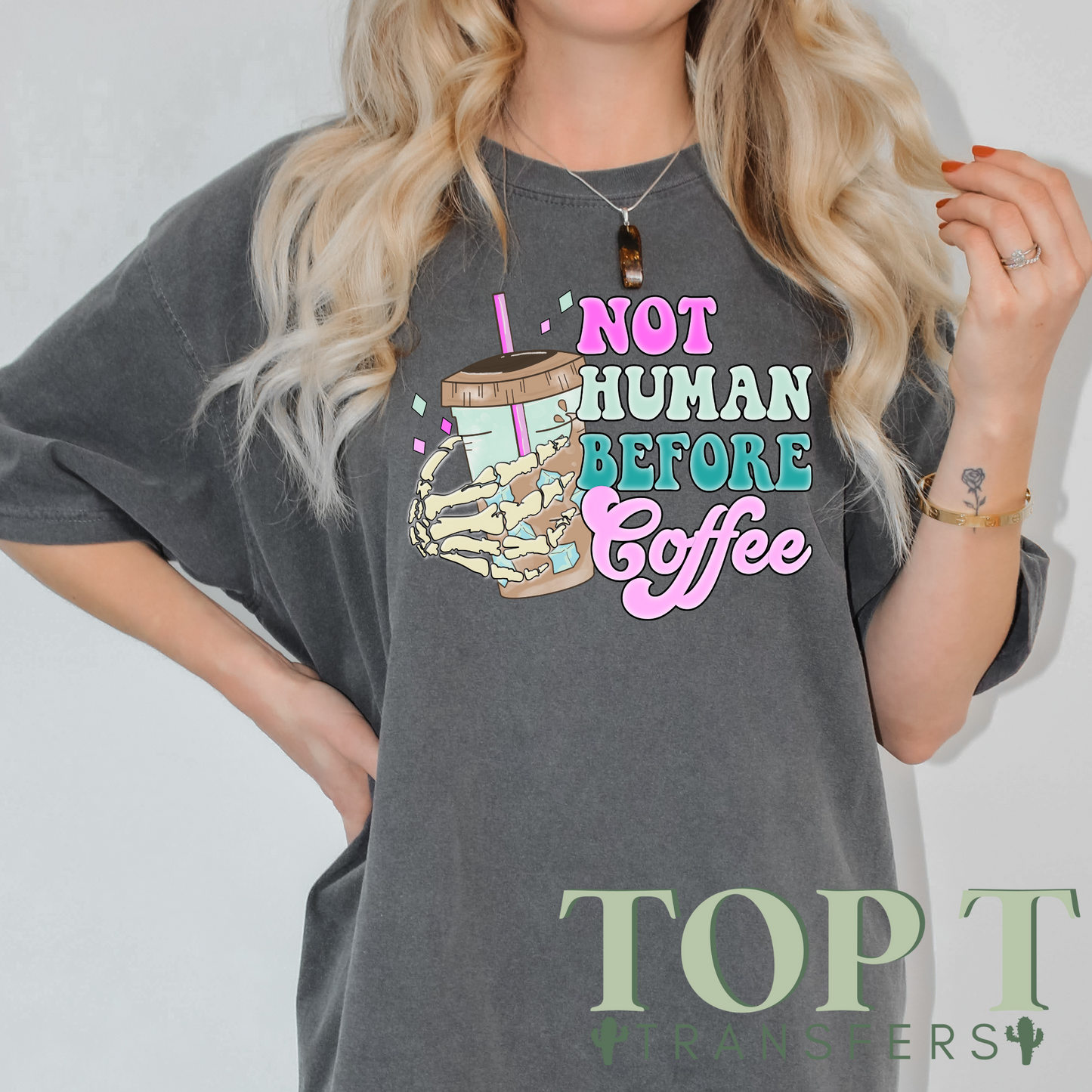 NOT HUMAN BEFORE COFFEE (DTF TRANSFER)