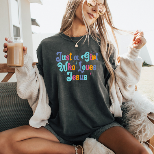 Just A Girl Who Loves Jesus **DTF Transfer**