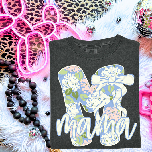 Floral M Coquette Mama **DTF Transfer**