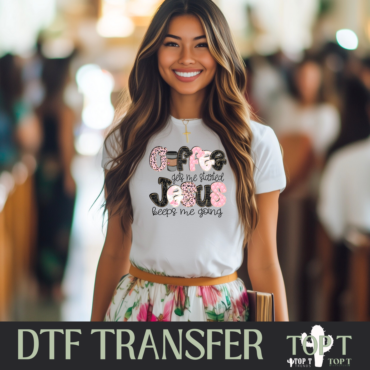 Coffee Gets Me Started I DTF Transfer I 2-5 Business Day TAT