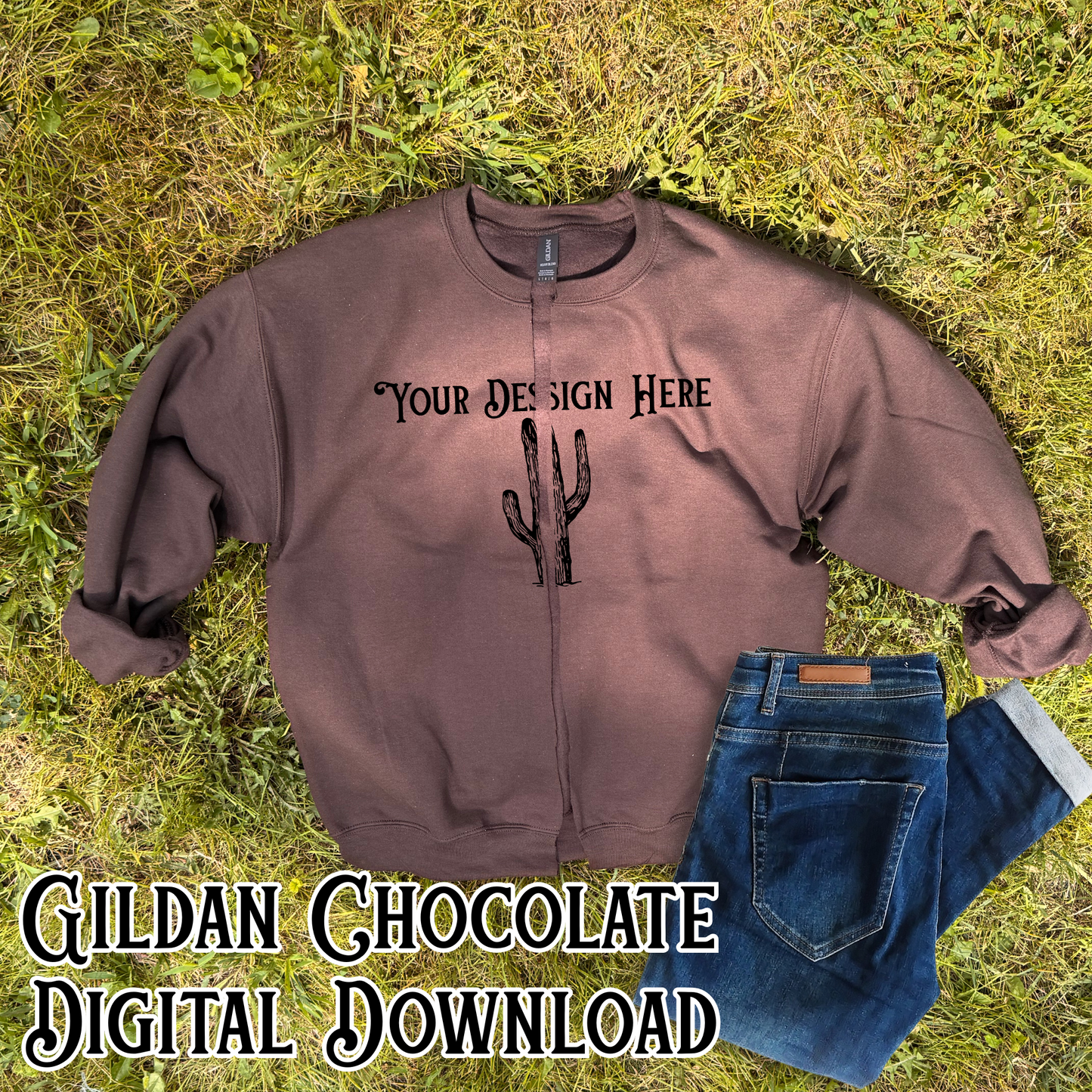 Cut Sweatshirt Trend **Blank Mockup** - Digital Download