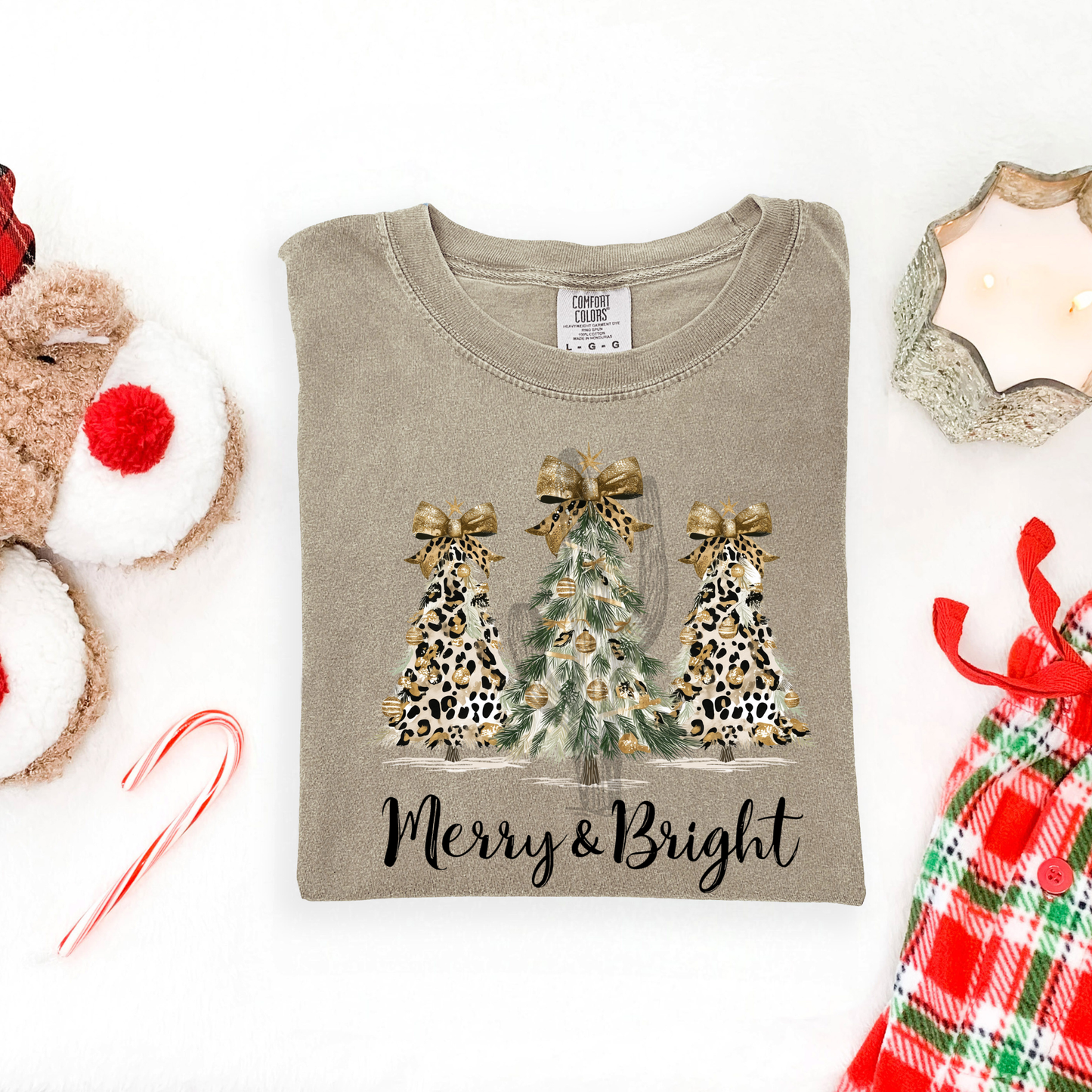 Merry & Bright **DTF Transfer**