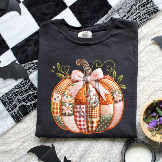 Faux Quilt Pumpkin **DTF Transfer**
