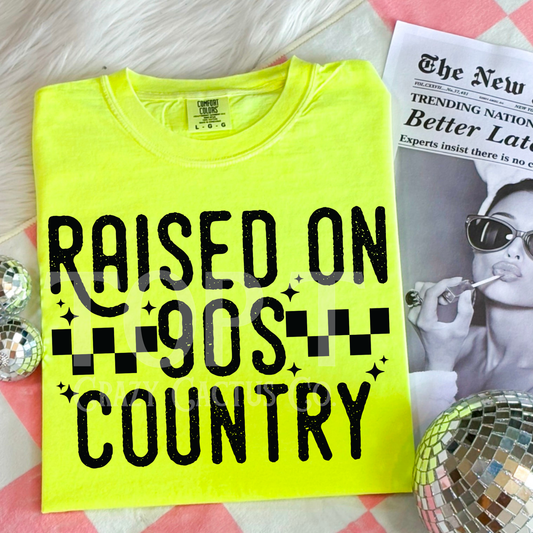 Raised on 90s Country - Comfort Color Graphic Tee